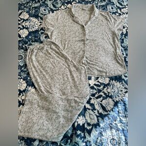 Laura Ashley Light Sage White Daisy Pajama Set